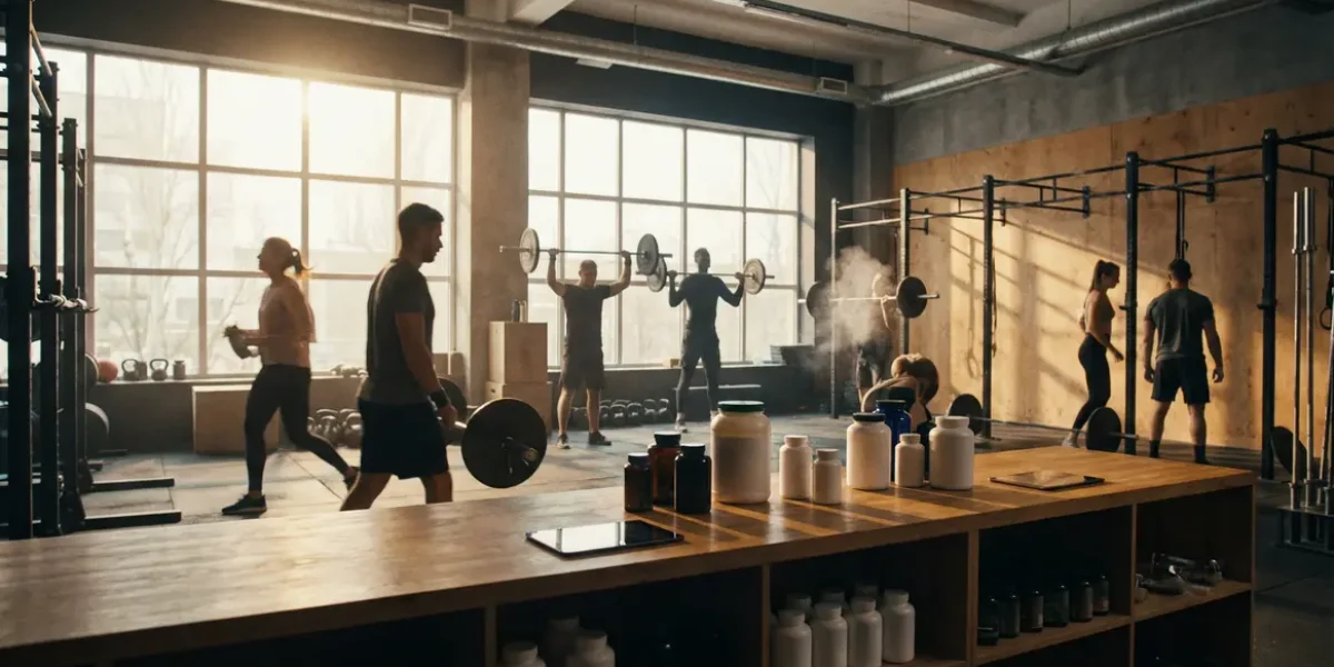 salle de sport moderne avec complements crazy bulk muscle endurance