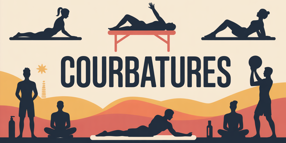 scene silhouettes sport et relaxation courbatures