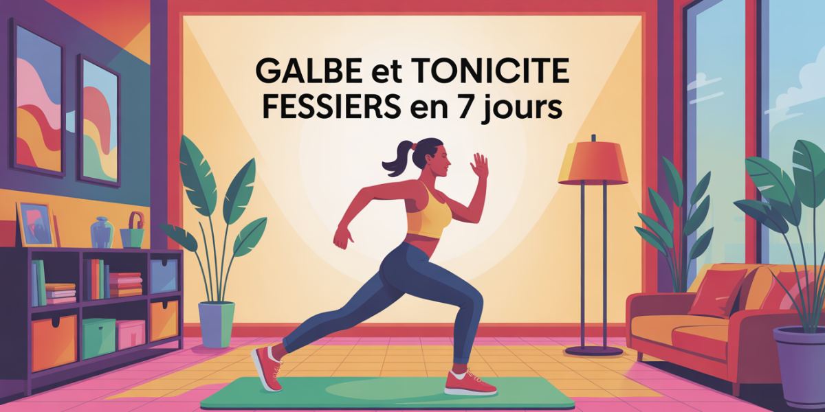 Illustration coaching sportif fessiers 7 jours salon moderne