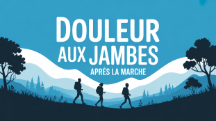 illustration stylisee mal aux jambes apres avoir beaucoup marche
