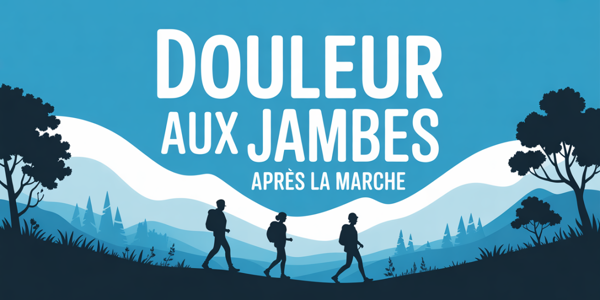 illustration stylisee mal aux jambes apres avoir beaucoup marche
