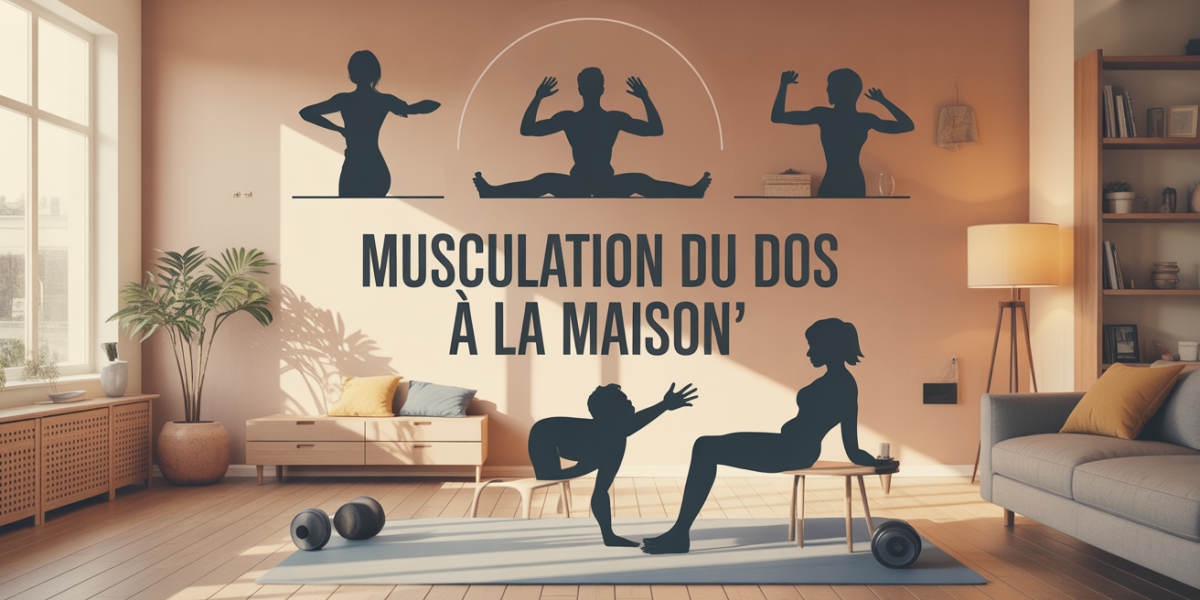 musculation dos maison illustration tapis sport exercices