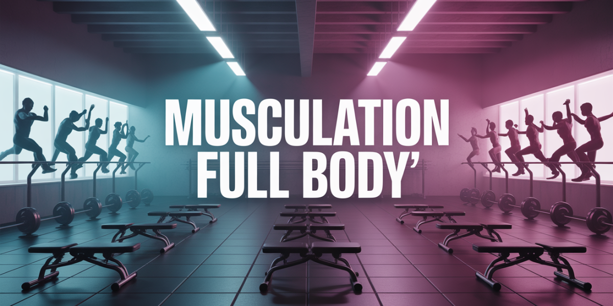 salle de sport musculation full body silhouettes