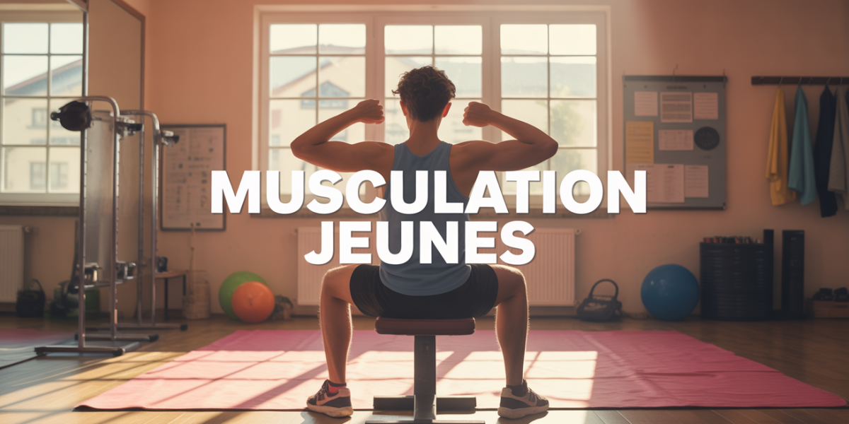adolescent musculation jeunes sur banc illustration salle