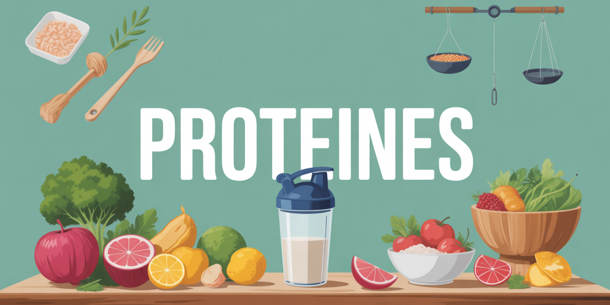 shaker de proteines haltères table bois nutrition musculation