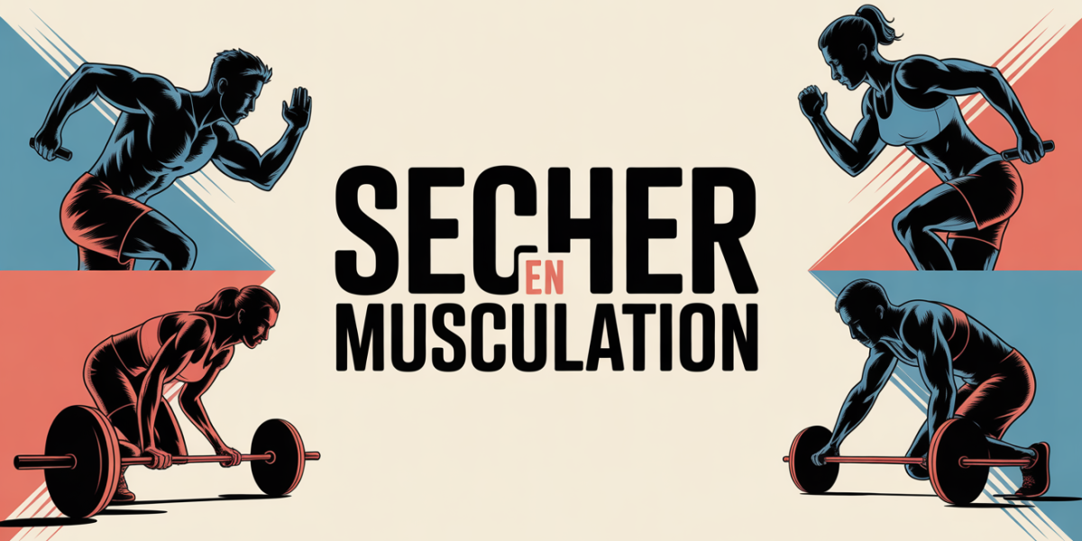 secher en musculation silhouettes cardio haltères