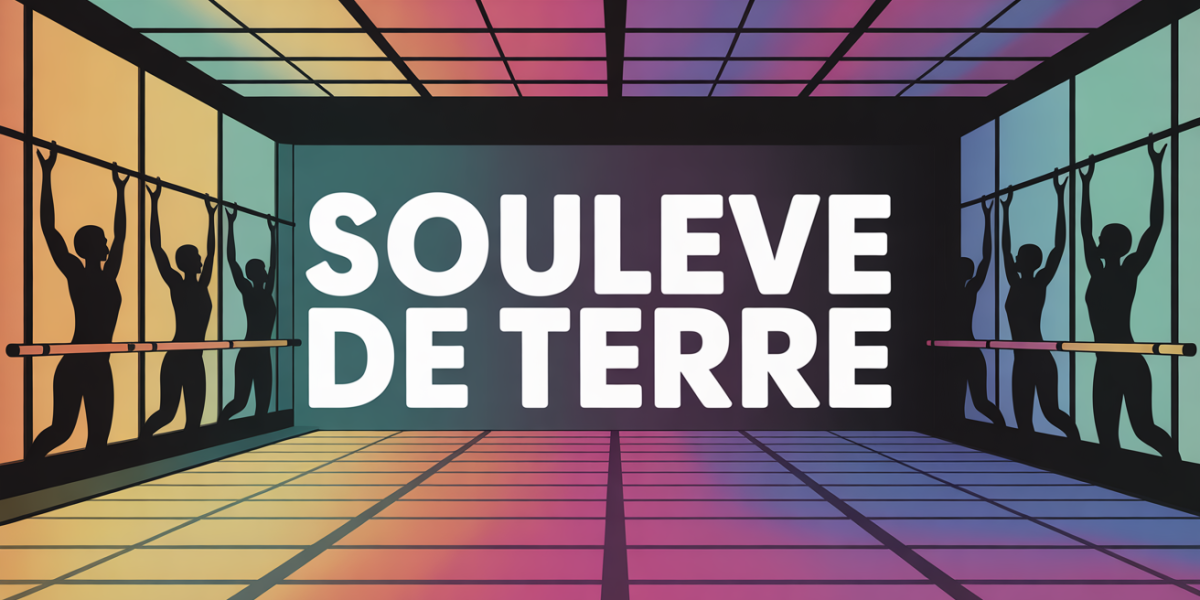 souleve de terre en salle, silhouettes musculation autour barre halteres